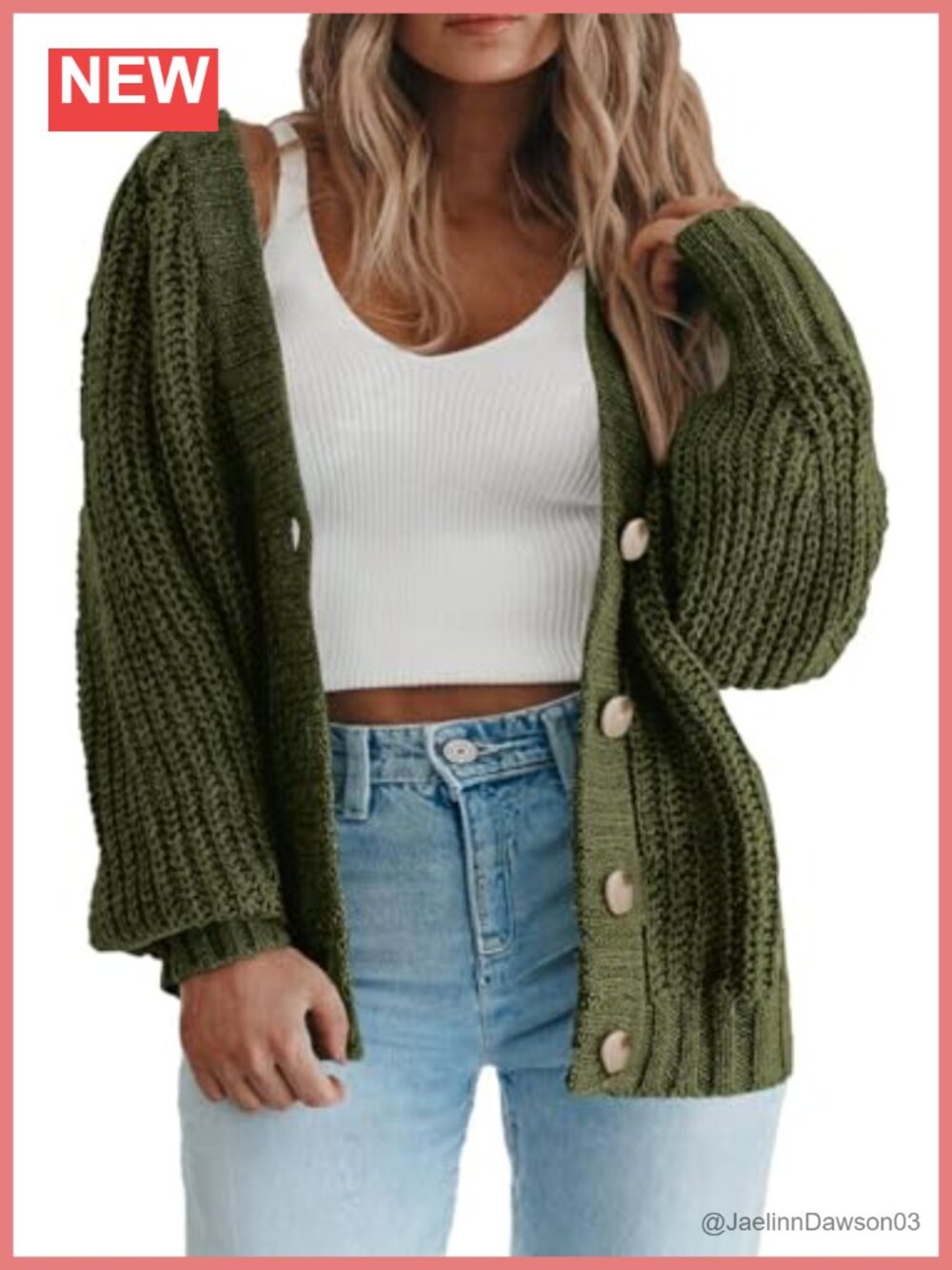 Plus Size Open Front Cardigan Chunky Knit Button Sweater